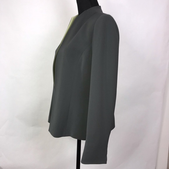 Kasper Womens Blazer Jacket Size 12 Gray Lined - Picture 5 of 6